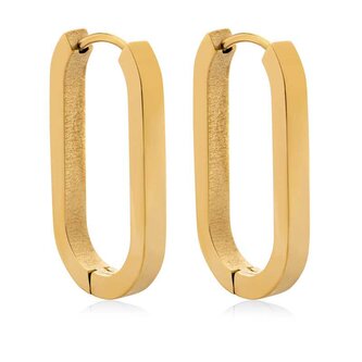 Nestárnoucí pozlacené oválné náušnice VAAXF342G Troli