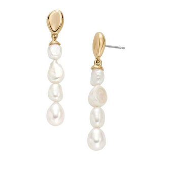 Elegantní visací náušnice s pravými perlami Agnethe SKJ1827710 Skagen