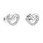 Stříbrné náušnice se zirkonem bílé srdce 11114.1 Evolution Group