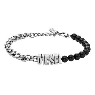 Moderní ocelový náramek s achátem DX1541040 Diesel