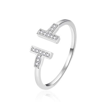 Módní otevřený prsten ze stříbra AGT-R13W42 Agato / Obvod: 62 mm - 62 mm