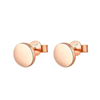Růžově pozlacené stříbrné náušnice AGUP1956-ROSE Beneto