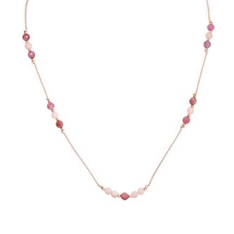 Šňůrkový náhrdelník s angelitem a turmalínem HE48K3RG-LP Agato