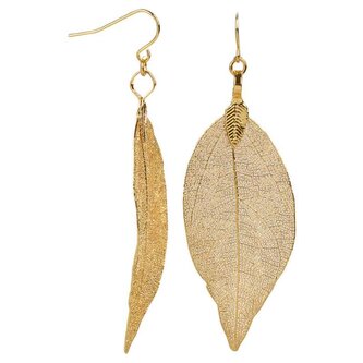 Pozlacené náušnice Vavřínové listy Laurel Troli
