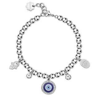 Ocelový korálkový náramek s přívěsky Chakra BHKB147 Brosway