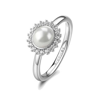 Stříbrný prsten se zirkony a perlou Fancy Infinite White FIW148 Brosway / Obvod: 58 mm - 58 mm