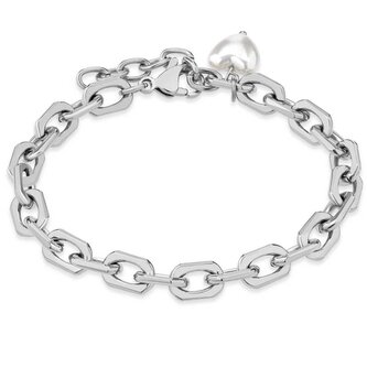 Elegantní ocelový náramek s perlou Troli