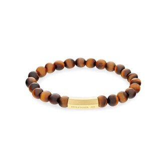 Nadčasový korálkový náramek s tygřím okem 2790582 Tommy Hilfiger