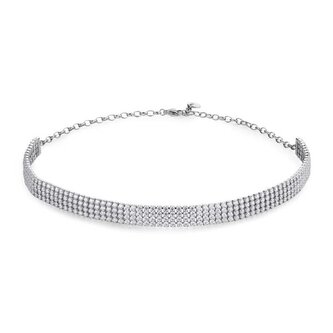 Třpytivý tenisový náhrdelník Choker Desideri BEIN021 Brosway