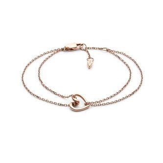 Krásný dvojitý náramek z pozlacené oceli Sawyer JOF00616791 Fossil