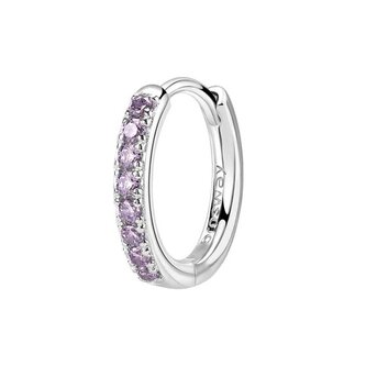 Stylová kruhová single náušnice Fancy Magic Purple FMP86 Brosway