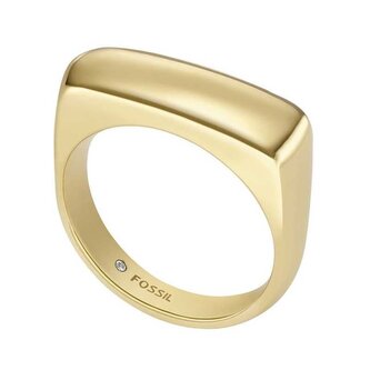Nadčasový pozlacený prsten pro ženy Heritage JF04586710 Fossil / Obvod: 59 mm - 59 mm