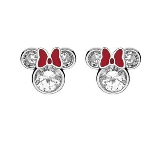 Třpytivé stříbrné náušnice pecky Minnie Mouse E902851RZWL Disney