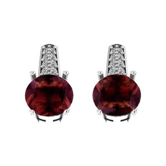 Stříbrné náušnice s granáty GRAAGUC1929 Beneto Exclusive