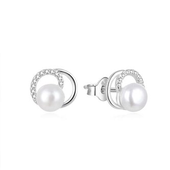 Elegantní perlové náušnice se zirkony AGUP1321PL Beneto