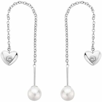 Romantické řetízkové náušnice s perlou Shell Chakra BHKE186 Brosway