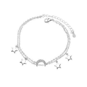 Slušivý dvojitý náramek ze stříbra AGB750/21 Beneto