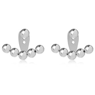 Stylové ocelové náušnice 2v1 VAAXF442S Troli