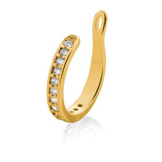 Elegantní pozlacená single záušnice s krystaly Troli