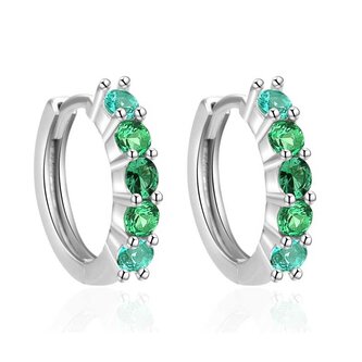 Blyštivé stříbrné náušnice kruhy AGT-E131KGR Agato