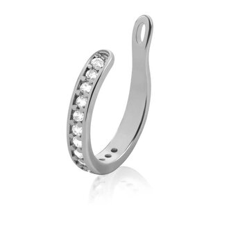 Elegantní ocelová single záušnice s krystaly Troli