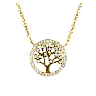 Pozlacený stříbrný náhrdelník se stromem života AGS360/47-GOLD Beneto