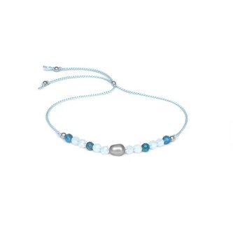 Šňůrkový náramek s apatitem, opalitem a říční perlou HE08R3S-LB Agato