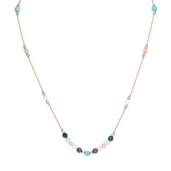 Šňůrkový náhrdelník s amazonitem, angelitem, měsíčním kamenem a safírem HE36K3S-LP Agato