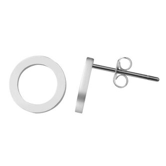 Jednoduché ocelové náušnice Kroužky Troli