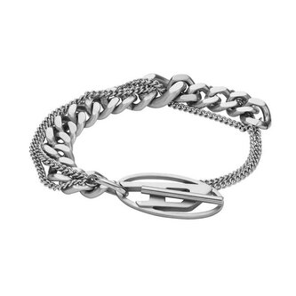 Výrazný dvojitý unisex náramek z oceli DX1550040 Diesel