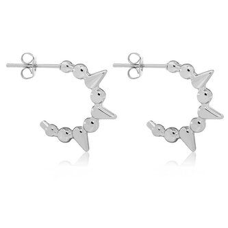 Výrazné kruhové náušnice z oceli VAAXF373S Troli