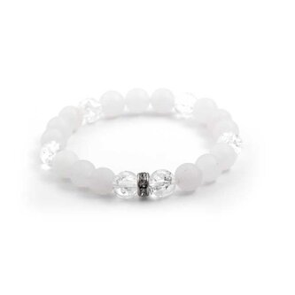 Korálkový náramek z jadeitu a křišťálu MINK29/17 Agato