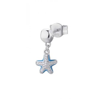 Půvabná stříbrná single náušnice Into The Blue RZIB21 Rosato