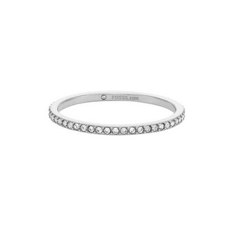 Třpytivý ocelový prsten Ellis Pavé JF04687040 Fossil / Obvod: 52 mm - 52 mm