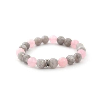 Korálkový náramek z jadeitu a růženínu MINK18/17 Agato