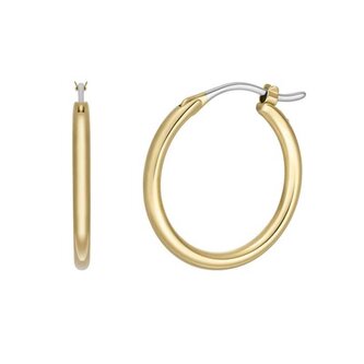 Pozlacené kruhové náušnice z oceli JOF00960710 Fossil