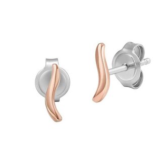 Minimalistické bronzové náušnice Wave SKJ1783791 Skagen