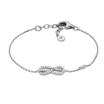 Stříbrný náramek Nekonečno s kubickými zirkony EG3598040 Emporio Armani