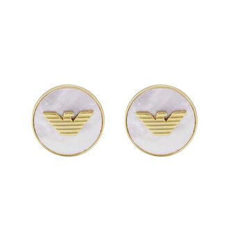 Půvabné náušnice s perletí Eagle Logo EGS3141710 Emporio Armani