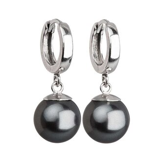 Stříbrné náušnice s perlou 31151.3 grey Evolution Group