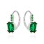 Stříbrné náušnice se zeleným krystalem AGT-E001LGR Agato