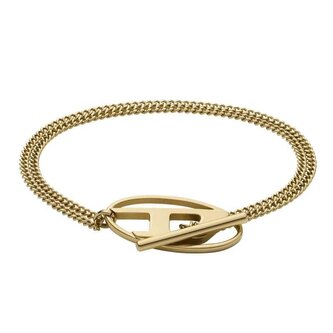 Dvojitý pozlacený náramek pro ženy DX1571710 Diesel