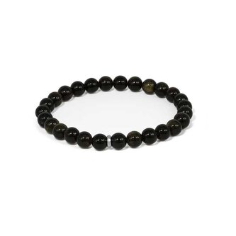 Korálkový náramek z obsidiánu MINK142/20 Agato