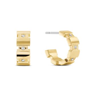 Nádherné pozlacené kruhy s krystaly 2780778 Tommy Hilfiger