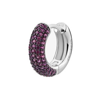 Stříbrná single náušnice s růžovými zirkony Passion Ruby Fancy FPR124 Brosway