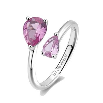 Stříbrný otevřený prsten Vibrant Pink Fancy FVP114 Brosway / Obvod: 56 mm - 56 mm