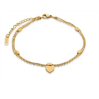 Něžný pozlacený řetízek na nohu se srdíčkem Troli