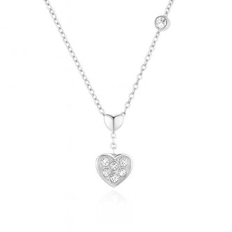 Romantický ocelový náhrdelník s krystaly VSN028S Troli