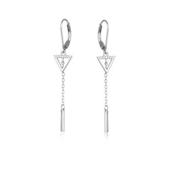 Stříbrné náušnice se zirkony AGUC1975 Beneto