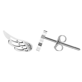 Ocelové náušnice Andělská křídla Troli